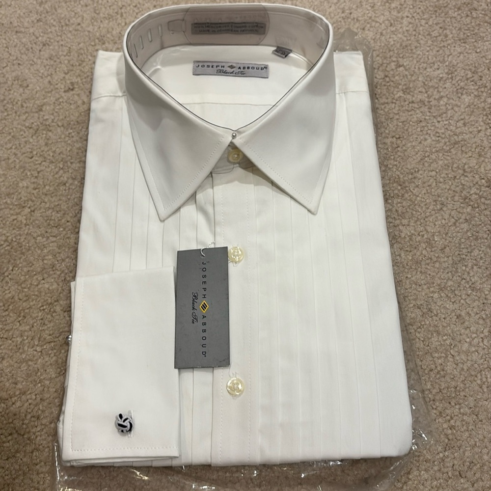Mens designer dress shirt. Black tie